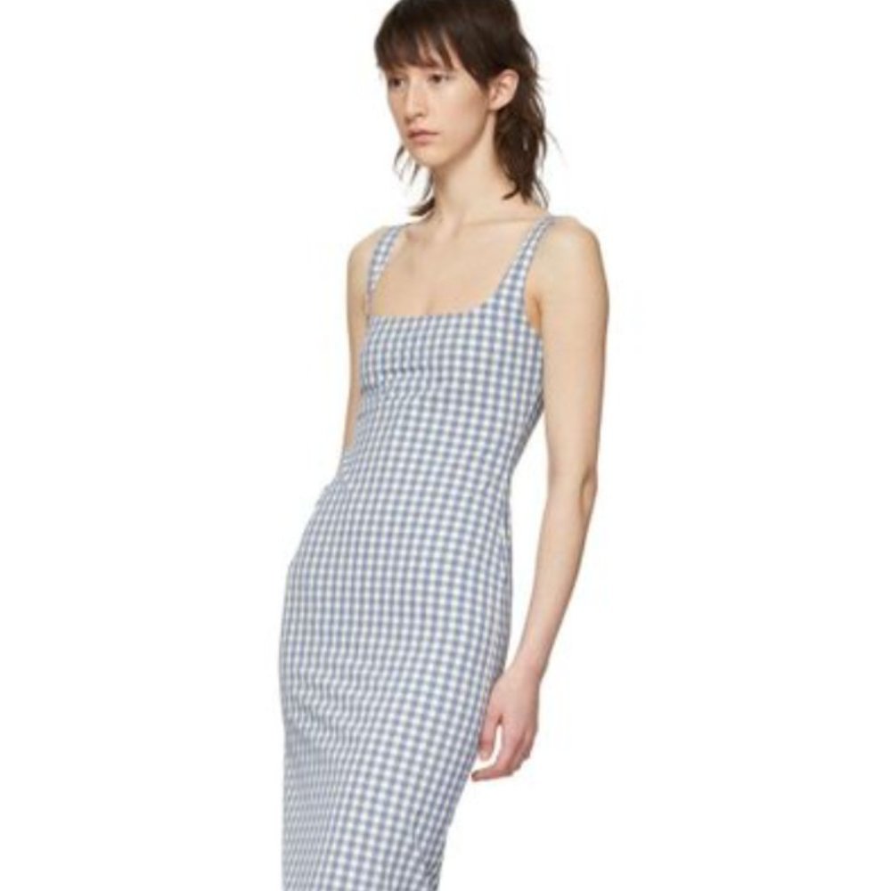 Maryam Nassir Zadeh Salma Dress Blue Gingham - Picture 3 of 16